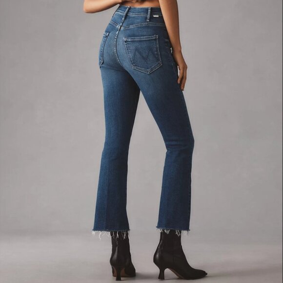 Mother Denim The Hustler Ankle Fray Jeans In Wash On The Edge Sz 24 - Picture 1 of 10